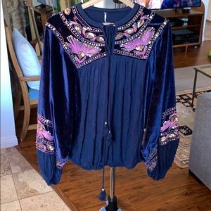 Free People Flowy Velvet Top